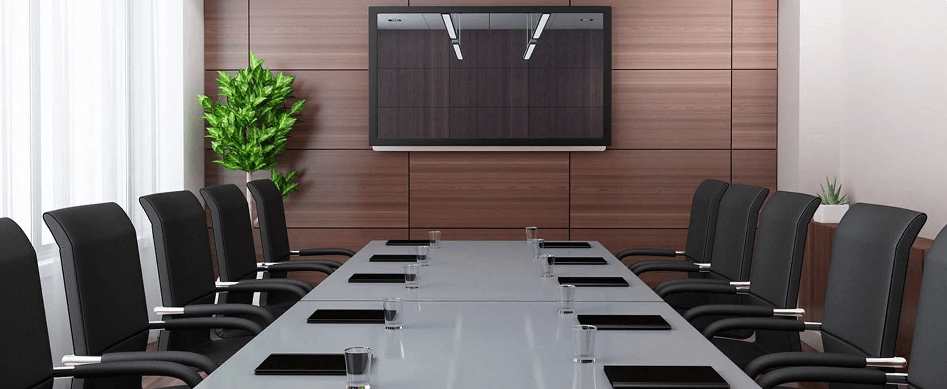 Vue d'un espace de travail moderne